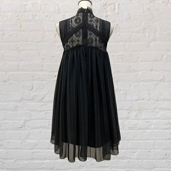 Free People Penny Georgette Babylon Dress in Deep Navy Combo Size XS Retail $148 - Picture 4 of 7
